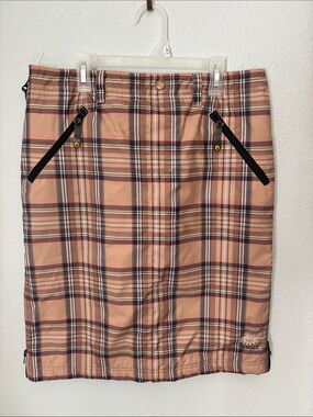 Skhoop Plaid Beige Snow Skirt